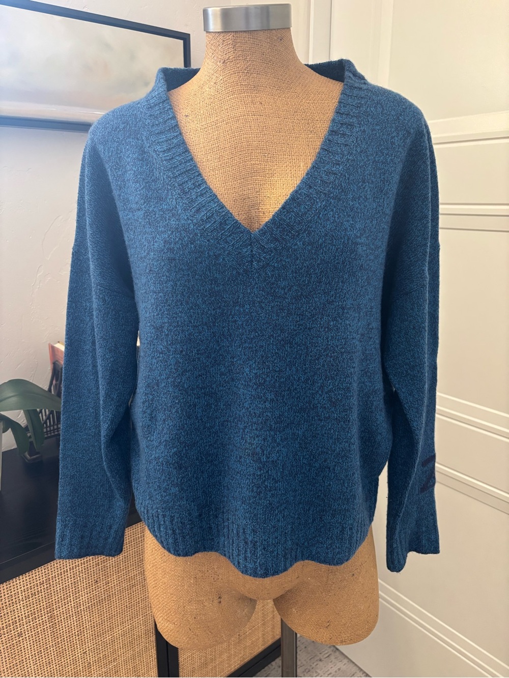 Zadig & Voltaire V-Neck Blue Women’s Sweater